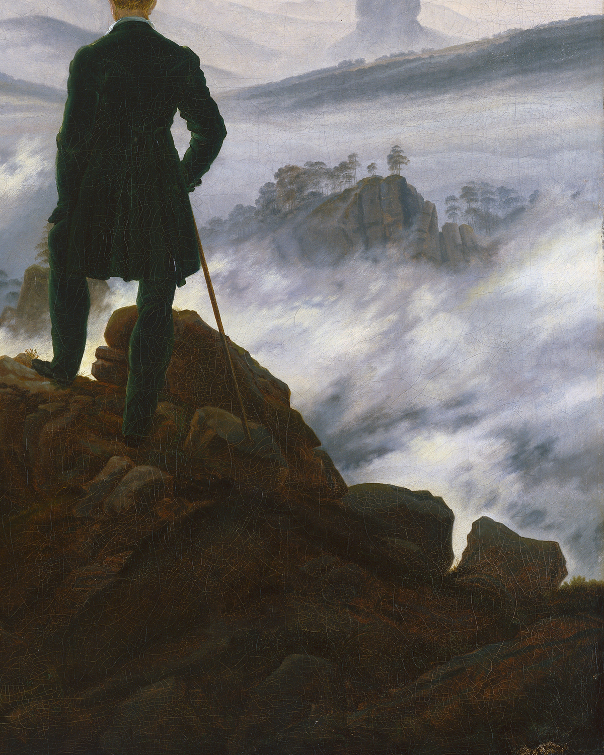 Viandante sul mare di nebbia - Caspar David Friedrich