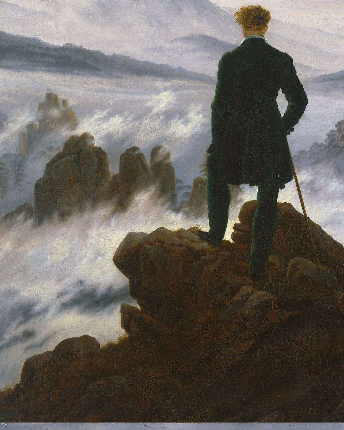 Viandante sul mare di nebbia - Caspar David Friedrich