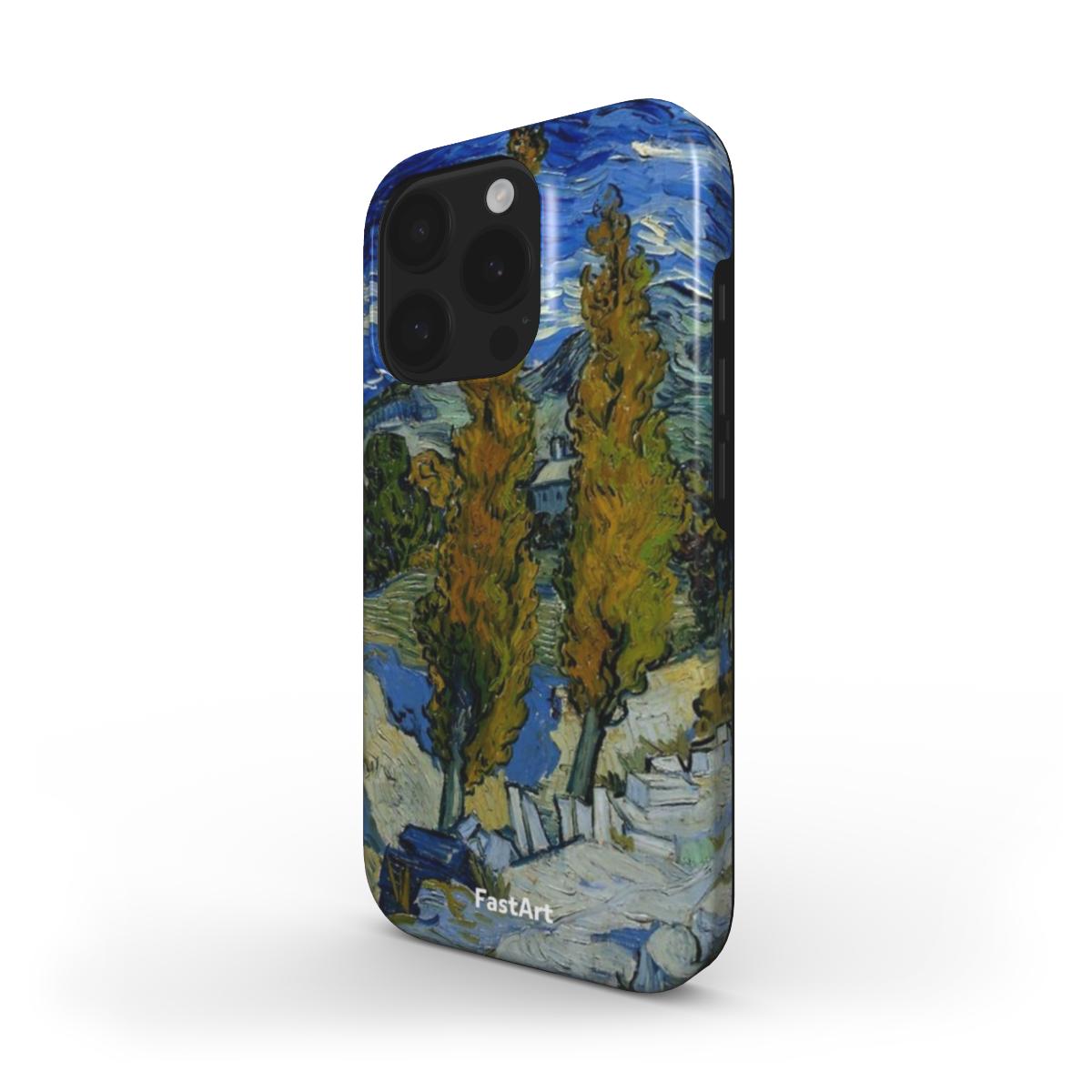 Due pioppi lungo la strada - Vincent Van Gogh