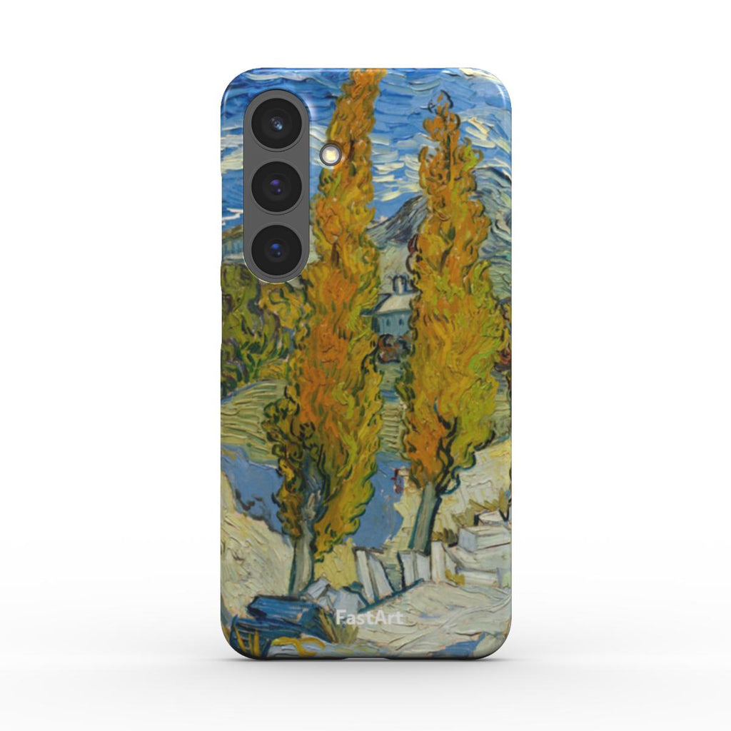 Due pioppi lungo la strada - Vincent Van Gogh