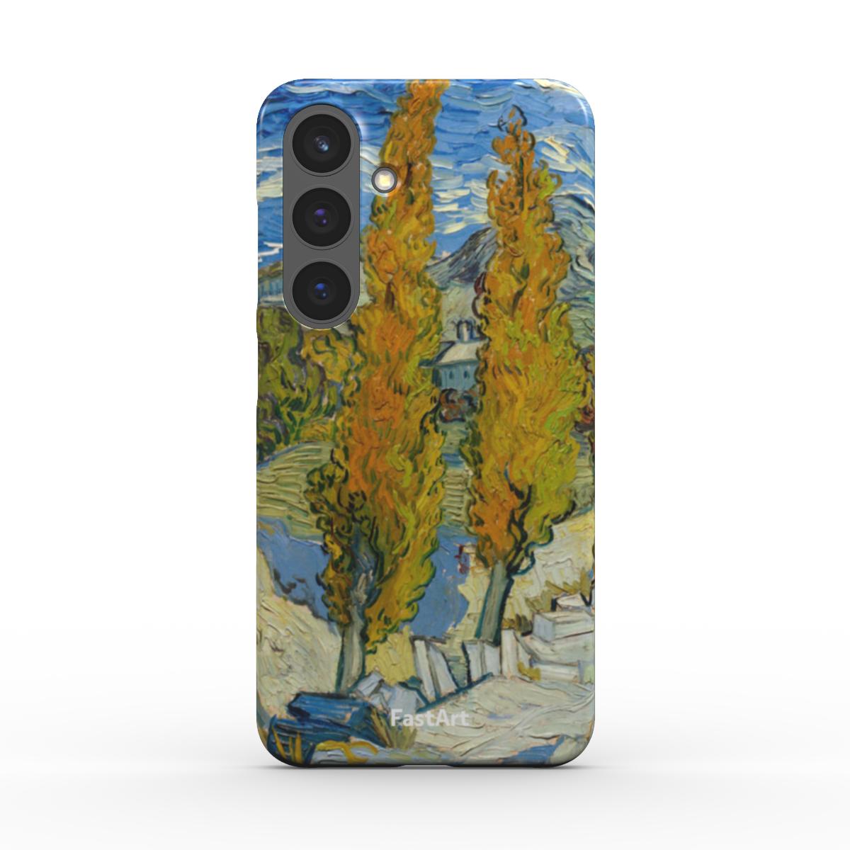 Due pioppi lungo la strada - Vincent Van Gogh