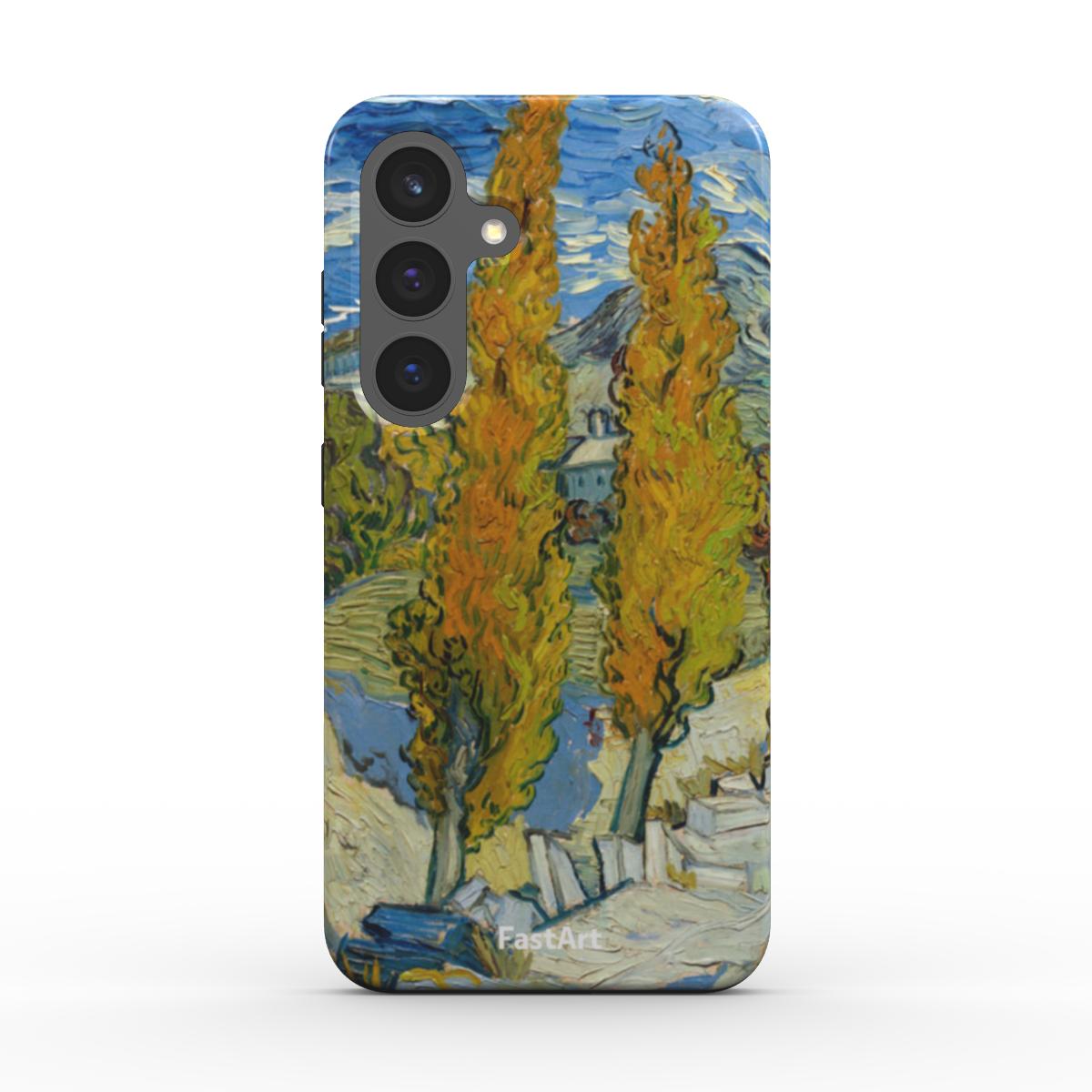 Due pioppi lungo la strada - Vincent Van Gogh