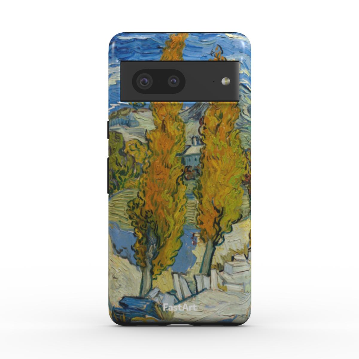 Due pioppi lungo la strada - Vincent Van Gogh