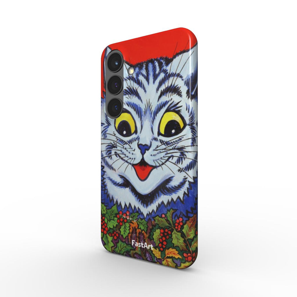 Gatto nell'agrifoglio (Cat in Holly (gouache)) Louis Wain