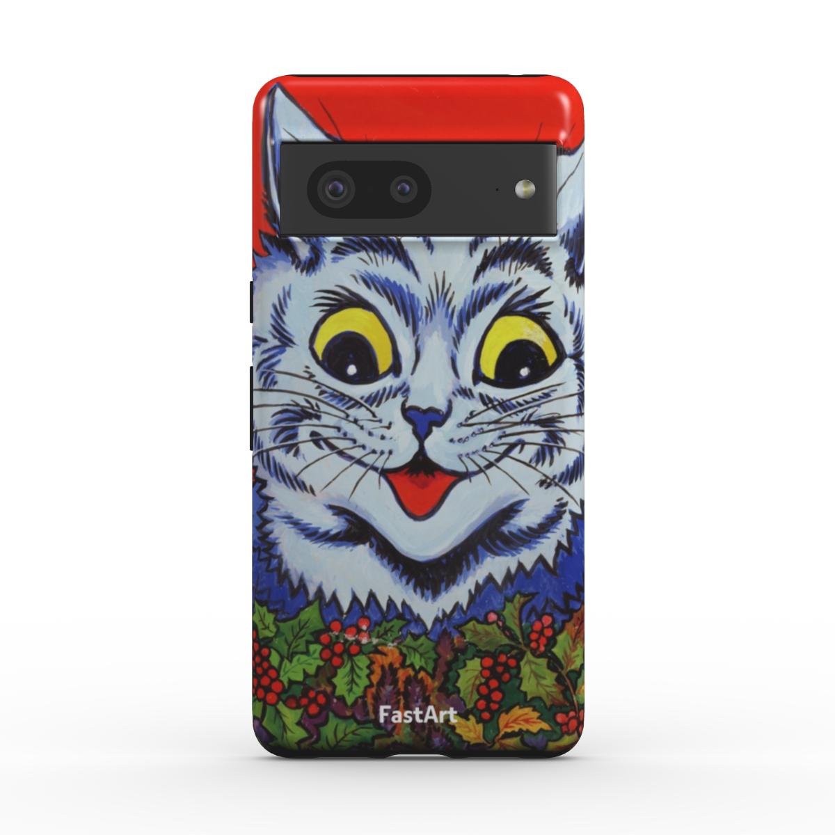 Gatto nell'agrifoglio (Cat in Holly (gouache)) Louis Wain