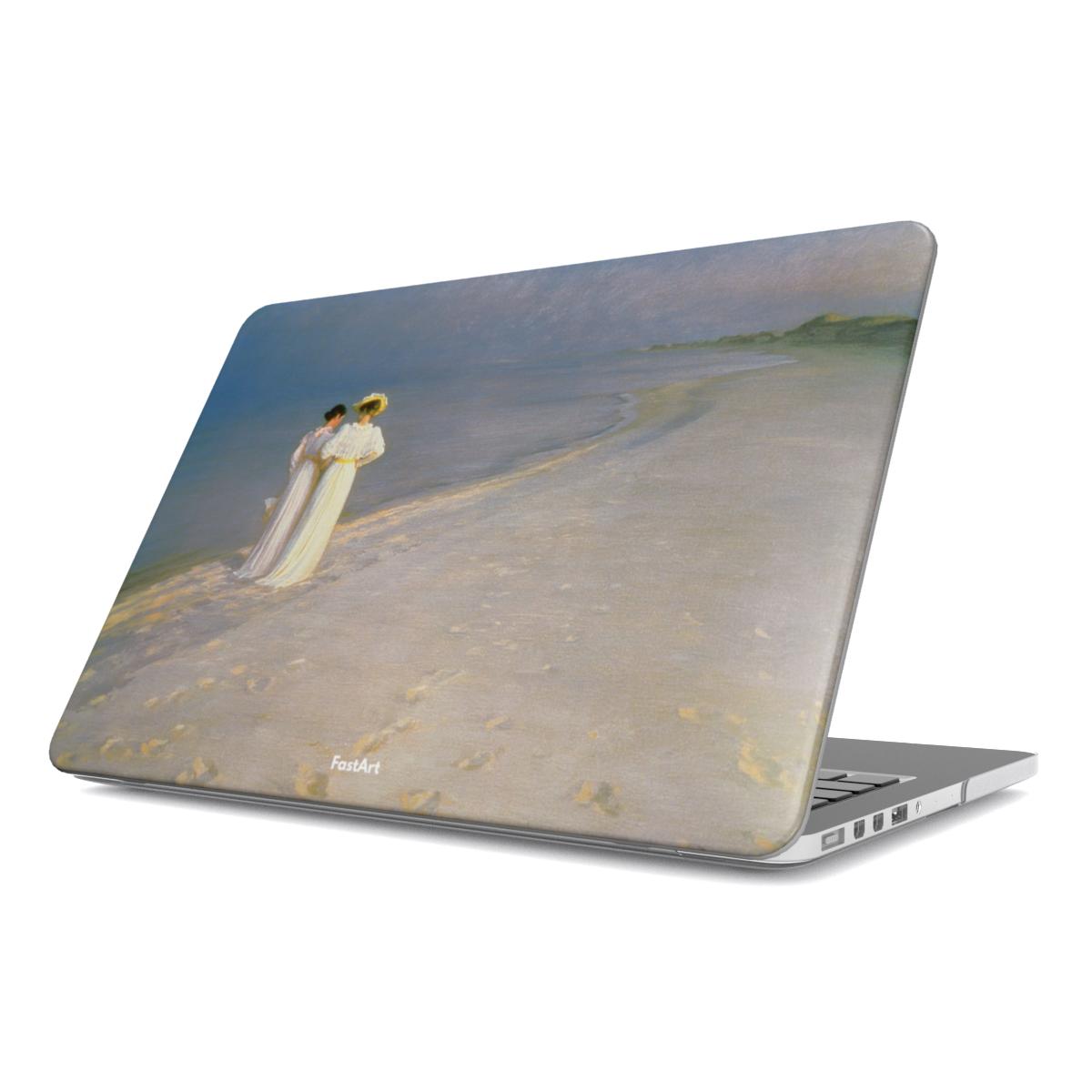 Sera d'estate sulla spiaggia meridionale di Skagen con Anna Ancher e Marie Kroyer - Peder Severin Krøyer